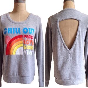 Chaser Chill Out Cut Out Back Sweater NWOT Size Small